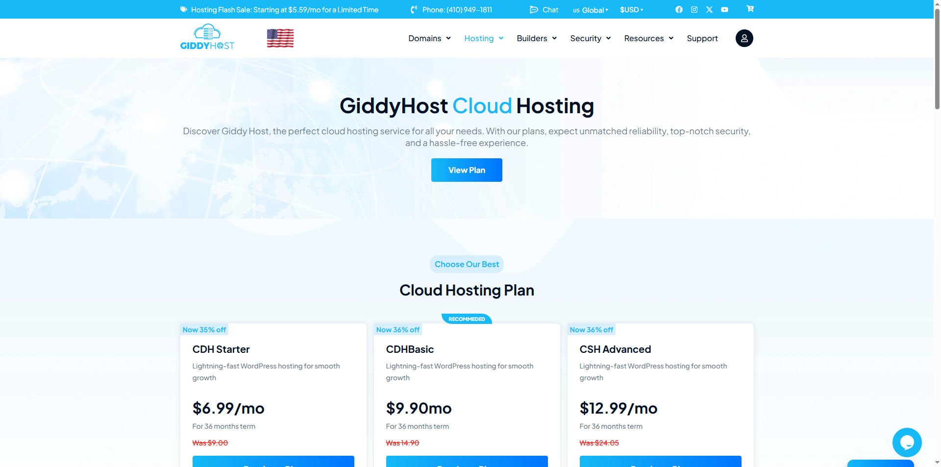 Cloud Hosting Plans | Fast, Secure & Reliable Hosting - GiddyHost