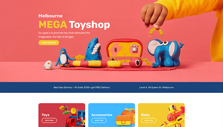 Toy Shop Web Design
