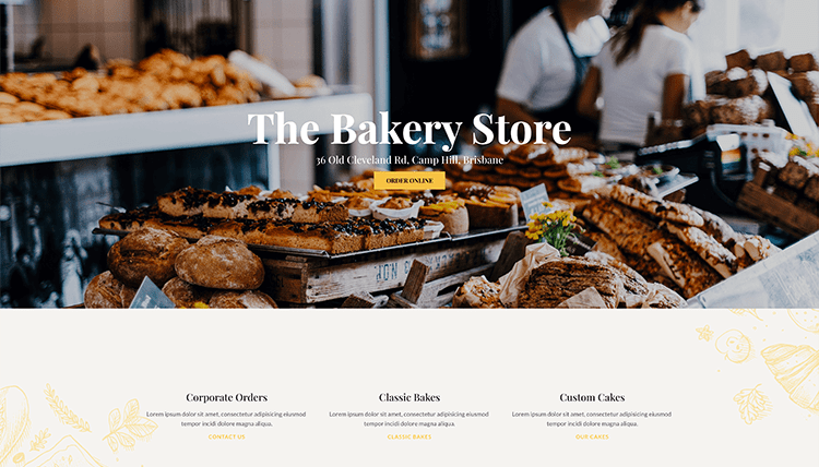 The Bakery Store Web Design